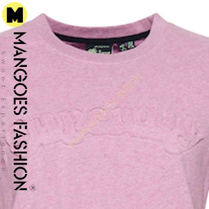 Camiseta de Lona 100% Algodón, Transpirable, Personalizada, de Primera Calidad, con Logotipo Serigrafiado, Estilo Formal para Mujer, Vintage, Corta - Product Image 2