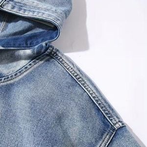 2025/2026 Sweat à capuche pour homme, coupe classique, robuste, avec grande poche avant, en denim de coton non extensible, couleur unie, séchage rapide, respirant, 360g - Product Image 6