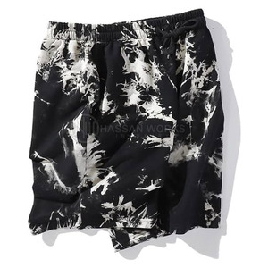 Pakistan Made 100% Cotton Casual Mid Waist Tie Dye <b>Shorts</b> High Quality Comfortable for <b>Men</b> - Product Image 4