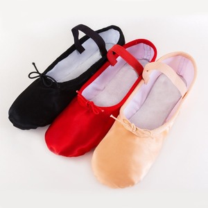 2024 Arrival Customized Shiny Canvas <b>Ballet</b> Dancing Pumps Kids Dance <b>Shoes</b> with Elastic Binding Leather Sole on Sale - Product Image 5