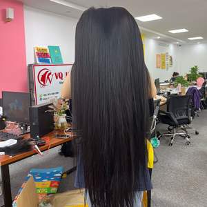 Perruques de cheveux humains vierges 100% avec dentelle transparente os partie centrale droite - Product Image 1