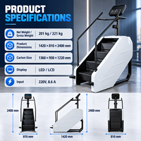 BN Appareil de fitness commercial au design épuré, avec absorption des chocs, pour entraînement complet du corps, simulateur d'escalade