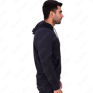 Sudaderas con capucha negras en blanco 380 ~ 500 Gsm Sudadera con capucha ponderada Jersey de gran tamaño Hombro caído Sudaderas con capucha de peso pesado - Product Image 5