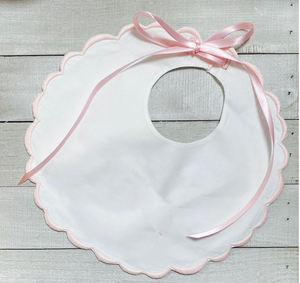 Serviette personnalisée de couleur bleue et rose, style japonais, à ourlet festonné carré, brodée avec un monogramme, 100% coton - Product Image 6