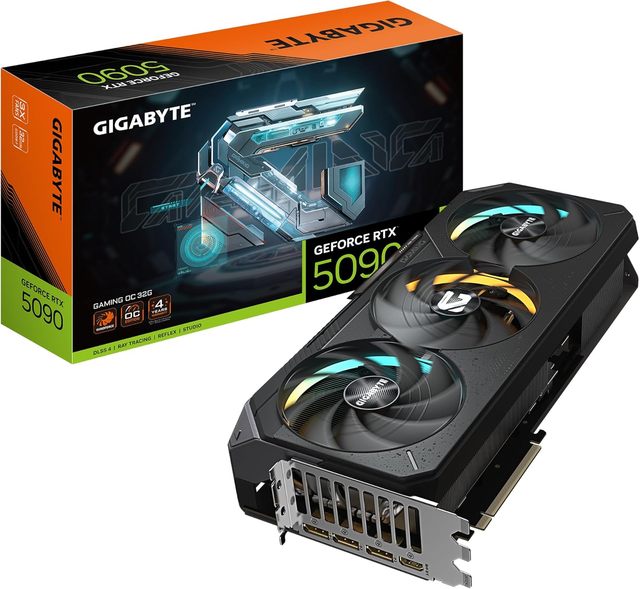 5090 Giga Byte GeForce RTX 5090 GAMING OC 32G Graphics Card GDDR7, 512bit, PCI-E 5.0, 2550MHz Core Clock, 3 X DP, 1 X HD
