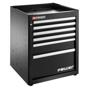 Gabinete de Herramientas Facom Negro con 6 Cajones y 1 Cajón para Suministros, Diseño de Gabinete Base - Product Image 2