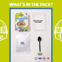 Master Pasto 3-Minute Vegetarian Mushroom Soup Instant Soup Ready-to-Eat Plant Based Instant Food 200g X 36 Units