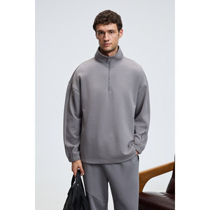 Sweat-shirt à col montant imprimé à demi-zip pour homme GRIMELANGE EDISON - Product Image 1