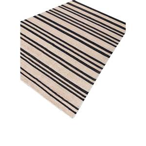 Tapis en jute et chanvre Nomadic Threads ADHM-05, tissage plat ivoire, motif rayé, rectangulaire, pour couloir, chambre, salon, maison - Product Image 2
