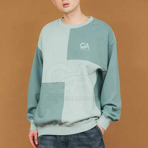 Custom Embroidery Paneled Sweatshirt Brand <b>Promotion</b> <b>Apparel</b> Designer Inspired Paneled Sweatshirts with Bold Color Blocking - Product Image 2