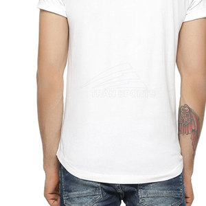 Long t-shirt en fibre de bambou de coton personnalisé de haute qualité pour hommes avec une excellente impression numérique Logo personnalisé! - Product Image 6