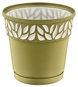 AFOSSA 1,25 LT ROUGE Pot de fleur décoratif en plastique durable Design élégant découpé Utilisation intérieure et extérieure Conteneur de plantes léger - Product Image 5