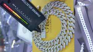 Collar de Plata 925 para Hombre, Estilo Hip-Hop, de 8mm-18mm, con Cadena Cubana de Moissanita en Forma de Rombo, Longitud Personalizable, para Compromiso y Fiestas - Product Image 3