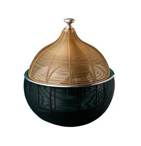 Recién llegado, cazuela decorativa de lujo de acero inoxidable, olla caliente de calidad estándar con tapa para usos domésticos y hoteleros redondos. - Product Image 2