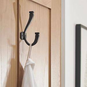 For Champagne Bronze Decorative Wall <b>Hooks</b> Aluminium Robe & Towel <b>Hooks</b> for Bathroom Bedroom <b>Kitchen</b>-Coat <b>Hooks</b> - Product Image 1
