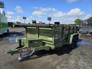 2025 Heavy Duty Dump <b>Farm</b> <b>Trailer</b> 6×12 7x14 7x16 Tandem Axle Utility Hauler Green Steel Cargo <b>Trailer</b> for <b>Farm</b> Transport - Product Image 3