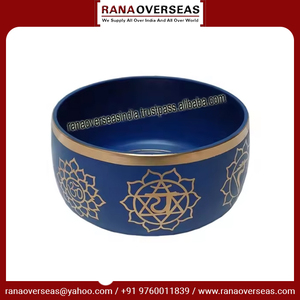 Cuenco tibetano de latón de siete chakras fundido de la mejor calidad de alta venta para curación de yoga y terapia de sonido a un ritmo razonable - Product Image 5