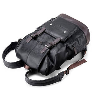 Customized <b>Men</b> Women <b>Leather</b> <b>Backpack</b> Bag Best Price Wholesale Lightweight <b>Leather</b> <b>Backpack</b> Bag - Product Image 6