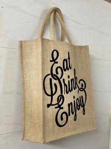 Custom Made Eco-Friendly Jute Tote <b>Bag</b> Personalized Private Label Pattern Printing Natural Brown Reusable Shopping <b>Carry</b> Gifts - Product Image 2