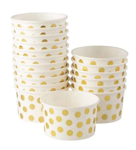 ถ้วยกระดาษใส่ไอศครีมแบบใช้แล้วทิ้งผนังสองชั้นเป็นมิตรกับสิ่งแวดล้อมพร้อมฝาที่เข้ากันสำหรับใช้ในเชิงพาณิชย์ - Product Image 6