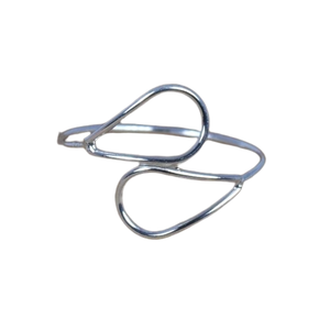 Anillo liso de gota de lluvia, anillo liso Simple elegante de plata 925, anillo llamativo de joyería, anillo apilable para todos los días, regalo para Navidad - Product Image 1