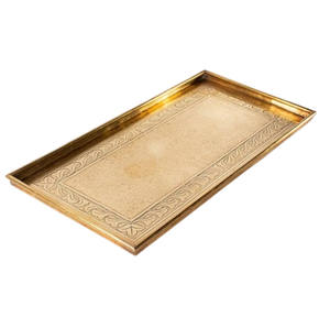 Plateau de service de forme ovale de qualité supérieure de luxe Vantage Offre Spéciale avec base en bois et oiseau assis sur la poignée pour la décoration de la maison et de la table - Product Image 5