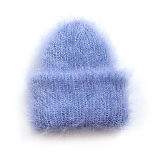 Bonnets en laine mohair pour femmes, style luxueux, chapeau moelleux, accessoires d'hiver pour femmes, unité - Product Image 1