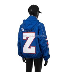 Veste coupe-vent pour femmes Premium 120 GSM Polyester Bleu royal avec panneaux de manches sur les épaules Broderie de logo personnalisée Veste pour femmes - Product Image 5