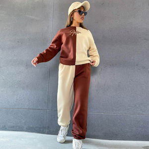 Tracksuit Wholesale Custom logo Women Two Piece Set Casual <b>Hoodies</b> Streetwear Sweatsuit Sale Bulk Quantity Manufacture SweatSuit - Product Image 1