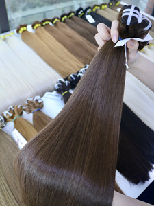 Super doble dibujado 100% Raw Virgin Vietnamita Extensiones de cabello a granel de alta calidad 1 paquete 100gms Natural recto 60cm colores oscuros - Product Image 4