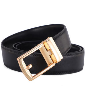 Ceinture en cuir véritable de qualité supérieure pour hommes-Boucle réglable élégante et durable, parfaite pour les vêtements décontractés et formels - Product Image 2