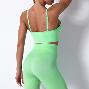 Débardeur de sport sans couture pour femmes vêtements de sport hautement extensibles pour le fitness en plein air course et yoga contrôle du ventre options de taille plus - Product Image 6