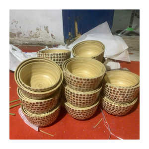 ชามไม้ไผ่สีสันสดใสชามสลัดสำหรับรับประทานอาหารในห้องครัวและตกแต่งบ้านแบบทันสมัยของสะสม2025เป็นมิตรกับสิ่งแวดล้อม - Product Image 1