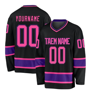 100% poliéster equipo desgaste venta al por mayor precio directo de fábrica de diseño personalizado jersey de hockey sobre hielo para adultos - Product Image 5