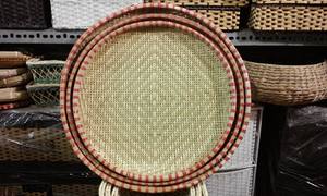 Cesta de bambú vietnamita hecha a mano para decoración del hogar, almacenamiento, Picnic, cesta tejida natural ecológica de Vietnam - Product Image 3