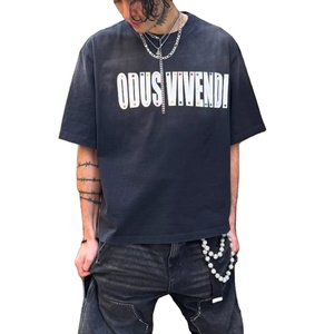 เสื้อยืดผู้ชายแบบสั่งตัดเสื้อยืดลำลองไซส์ใหญ่พิเศษผ้าฝ้าย100% พิมพ์โลโก้สไตล์ฮิปฮอปไซส์ใหญ่พิเศษ - Product Image 3