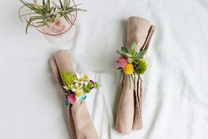 Nouveau Style Feuille Serviette Anneaux Boucles En Métal pour Hôtel De Mariage - Product Image 2