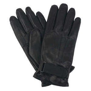 Gants d'équitation en cuir pour homme doublés en polaire aniline, noirs, taille unique, pour l'extérieur - Product Image 3