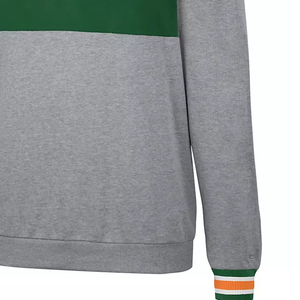 เสื้อสเวตเชิ้ตคอกลมโอเวอร์ไซส์ผ้าโพลีเอสเตอร์/คอตตอนสีเทาเขียว ปักลายเชนิลล์ 3 มิติ ตัวอักษรพิมพ์ลายฟอกสีแบบแอซิดวอช แขนยาว - Product Image 5