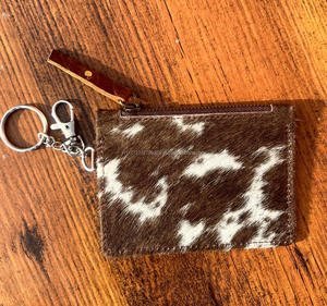 มาใหม่จริงทําด้วยมือ Cowhide หนังเหรียญกระเป๋าถือและกรณีน่ารักผู้ถือบัตรเครดิตและกรณีเหรียญพร้อมพวงกุญแจ - Product Image 5