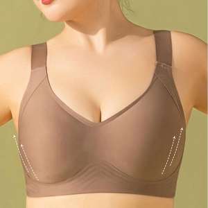 Sujetador sin Costuras Sexy para Mujer, Sujetador Push-Up Inalámbrico con Escote Profundo en V, Suave y Cómodo para Uso Diario, para Pecho Grande - Product Image 3