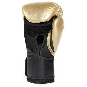 ถุงมือชกมวย MMA ทำจากหนังพร้อมสายรัดข้อมือปรับได้โลโก้สีทองแบบกำหนดเอง - Product Image 2