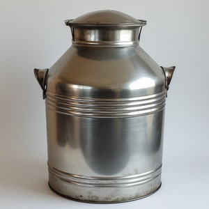 Boîte à lait en métal galvanisé d'inspiration vintage avec poignées solides, parfaite pour la décoration de jardin et de café de ferme rustique - Product Image 3