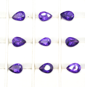 Joyas de cristal facetado de pera amatista púrpura Natural certificada por IGI, piedras preciosas sueltas calibradas de 10X7mm, todos los tamaños, 3X5mm, 20X15mm - Product Image 2
