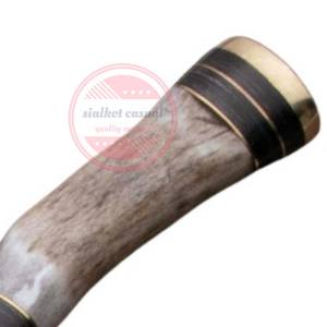 Couteau Bowie en acier Damas fait main personnalisé avec étui en cuir - Product Image 4