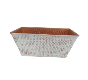 Nouveau lot décoratif de 3 jardinière carrée en fer blanc avec pot de fleur anti-cuivre pour la décoration de salon faite à la main en vrac - Product Image 2