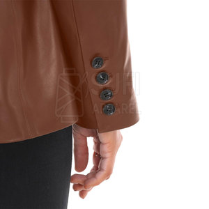 Hot Selling Women Genuine Leather Winter Eco-Friendly Windproof Jacket Front Logo Customized Colors Sizes High Quality Full - Product Image 5