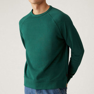 Suministro directo de fábrica, sudadera básica de mezcla de algodón de estilo más nuevo, sudadera de hombre de tela cómoda de secado rápido de Color único - Product Image 2