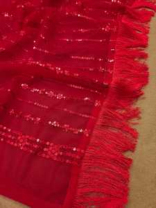 Sari indien élégant de concepteur de Bollywood rouge un Saree ethnique chic de Bollywood Georgette impression numérique dernier Saree SAri exclusif - Product Image 6