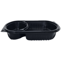 Divan Ambalaj 47T006 Conteneurs de stockage à froid en plastique PP durable, de qualité alimentaire, épaisseur 5 mm, à deux compartiments, pour viande, poisson, volaille